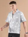 White Printed Cuban Shirt